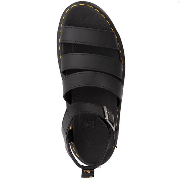 Dr Martens Black Blaire Sandals Patent Leather Size 10 Platform - Picture 3 of 8